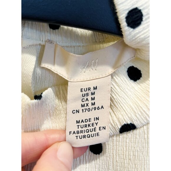 H&M Polka Dot Mock-Neck Sleeveless Midi Dress, Medium - Picture 5 of 12